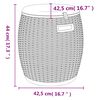 vidaXL Bo&icirc;te de rangement de jardin 4 en 1 noir polypropyl&egrave;ne