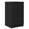 vidaXL Cabinet de chevet Noir 38 x 38 x 66 cm Bois d'ing&eacute;nierie