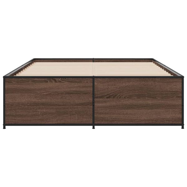 vidaXL Cadre de lit sans matelas ch&ecirc;ne marron 140x190 cm