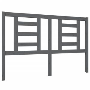 vidaXL T&ecirc;te de lit Gris 146x4x100 cm Bois massif de pin