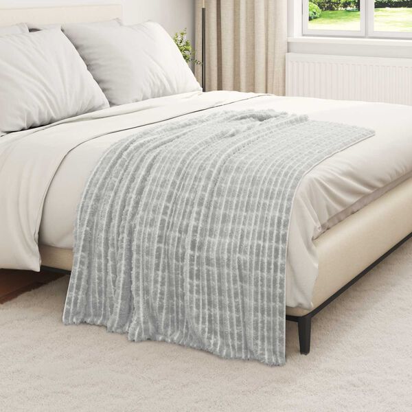 vidaXL Jet&eacute; Gris 150 x 130 cm Toison