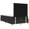 vidaXL Lit &agrave; ressorts avec matelas Noir 120 x 190 cm tissu