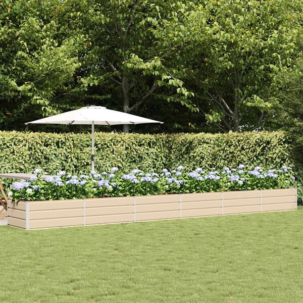 vidaXL Jardini&egrave;re Ivoire 600 x 80 x 45 cm Acier