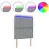 vidaXL Tête de lit avec des lumières à LED Gris clair 80 cm tissu
