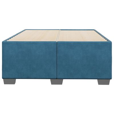 vidaXL Cadre de lit sans matelas bleu 120x190 cm velours