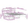 vidaXL Lit biblioth&egrave;que sans matelas 140x200 cm bois massif de pin
