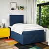 vidaXL Sommier &agrave; lattes de lit avec matelas bleu 120x190 cm tissu