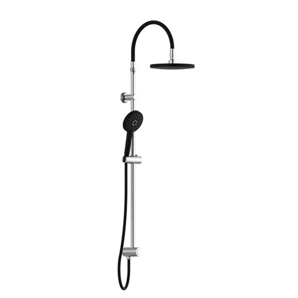 SCH&Uuml;TTE Jeu de douche au-dessus de t&ecirc;te MATAO RAIN Noir mat chrom&eacute;