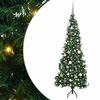 vidaXL Arbre de No&euml;l artificiel d'angle Vert 180 cm PVC et m&eacute;tal