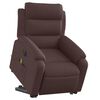 vidaXL Fauteuil inclinable de massage &eacute;lectrique Marron fonc&eacute; Tissu