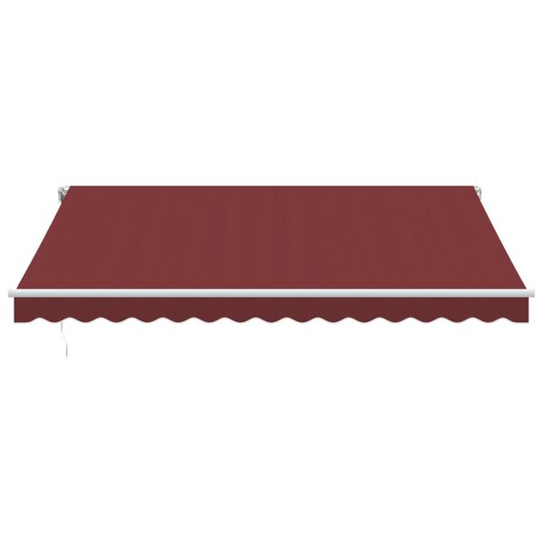 vidaXL Auvent r&eacute;tractable automatique avec LED bordeaux 400x350 cm