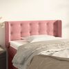 vidaXL T&ecirc;te de lit avec oreilles Rose 83x16x78/88 cm Velours