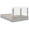 vidaXL Lit de Rangement Gris Sonoma 140 x 200 cm Bois d'ing&eacute;nierie