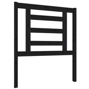 vidaXL T&ecirc;te de lit Noir 81x4x100 cm Bois massif de pin