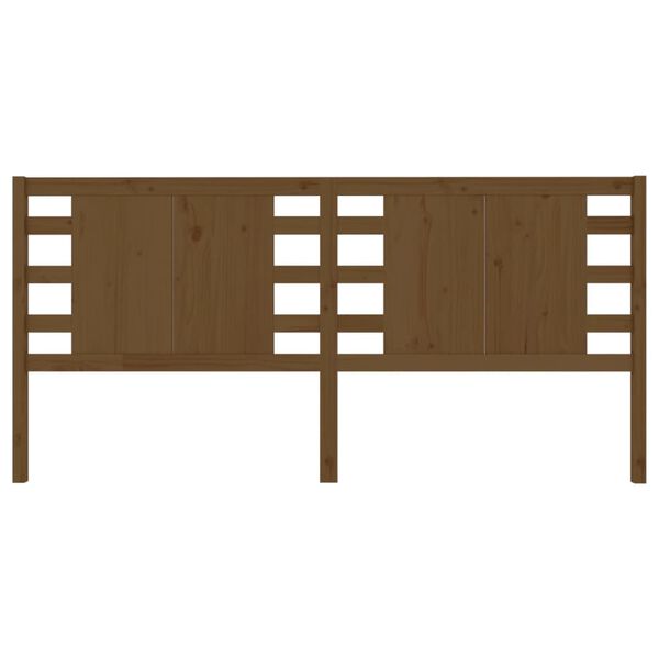 vidaXL Tête de lit Marron miel 206x4x100 cm Bois massif de pin