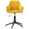 vidaXL Chaises &agrave; manger pivotantes lot de 2 jaune moutarde velours