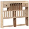 vidaXL Lit biblioth&egrave;que sans matelas 135x190 cm bois de pin massif