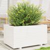 vidaXL Jardini&egrave;re blanc 90x60x49,5 cm bois de pin massif