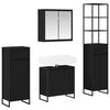 vidaXL Ensemble de mobilier de salle de bain avec tiroir Ch&ecirc;ne noir
