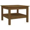 vidaXL Table basse Marron miel 55x55x40 cm Bois massif de pin