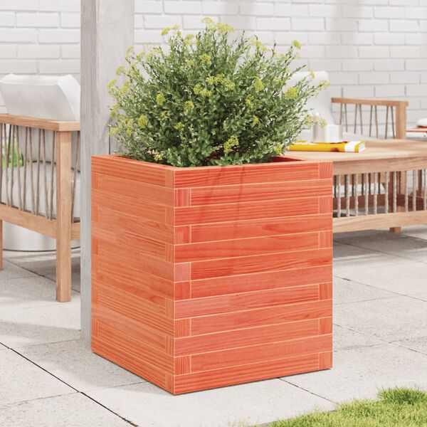 vidaXL Jardini&egrave;re cire marron 40x40x46 cm bois de pin massif