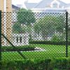 vidaXL Cl&ocirc;ture &agrave; mailles avec poteaux Acier 1,5x25 m Vert