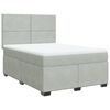 vidaXL Sommier &agrave; lattes de lit et matelas Gris clair 140x200cm Velours