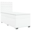 vidaXL Sommier &agrave; lattes de lit avec matelas Blanc 90x190 cm Similicuir