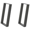 vidaXL Pieds de table &agrave; manger en U 2 pi&egrave;ces Anthracite 60 x (72-73) cm Acier