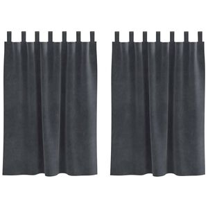 vidaXL Rideaux occultants 2 pc Gris clair 140 x 140 cm Velours