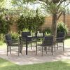 vidaXL Ensemble de salle &agrave; manger pour jardin 5 pcs Gris polyrotin