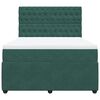 vidaXL Sommier &agrave; lattes de lit et matelas Vert fonc&eacute; 160x200cm Velours