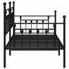 vidaXL Cadre de lit de jour Noir 100 x 200 cm Acier