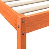 vidaXL Lit biblioth&egrave;que sans matelas cire marron 120x190cm pin massif