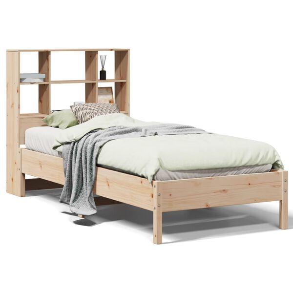 vidaXL Lit biblioth&egrave;que sans matelas 90x200 cm bois de pin massif