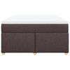 vidaXL Sommier &agrave; lattes de lit avec matelas Marron fonc&eacute; 140x190 cm