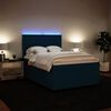 vidaXL Sommier &agrave; lattes de lit et matelas bleu 140x200 cm velours