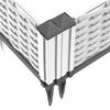 vidaXL Jardini&egrave;re avec piquets blanc 125x40x28,5 cm PP