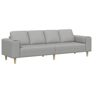 vidaXL Canap&eacute; de salon Gris nuage 250 x 77 x 76 cm Polyester