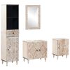 vidaXL Ensemble de mobilier de salle de bain 4 pi&egrave;ces Blanc