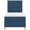 vidaXL Lit &agrave; ressorts avec matelas Bleu 80 x 200 cm tissu