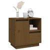 vidaXL Tables de chevet 2pcs Marron miel 50x34x50cm Bois de pin massif