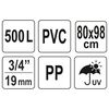 FLO R&eacute;servoir d'eau de pluie pliable 500 L noir