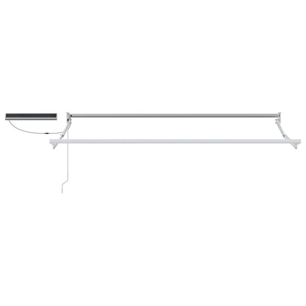 vidaXL Cadre de store r&eacute;tractable &eacute;lectrique Blanc 3 x 2,5 m Acier