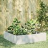 vidaXL Lit sur&eacute;lev&eacute; de jardin blanc 100x100x25 cm acier
