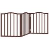 vidaXL Barri&egrave;re pour chien pliable 3 panneaux 150 cm bois de peuplier