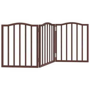 vidaXL Barri&egrave;re pour chien pliable 3 panneaux 150 cm bois de peuplier