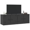 vidaXL Meubles TV 2 pcs noir 67x39x44 cm acier