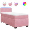 vidaXL Sommier &agrave; lattes de lit et matelas Rose 80x200 cm Velours