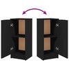 vidaXL Buffet noir 30x30x70 cm bois d'ing&eacute;nierie